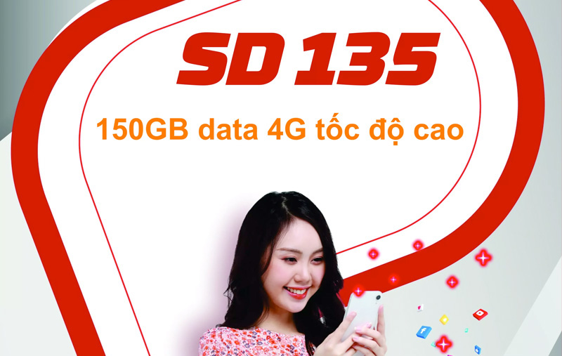 GÓI CƯỚC SD135 VIETTEL 135K CÓ 5GB/1 NGÀY TỐC ĐỘ CAO