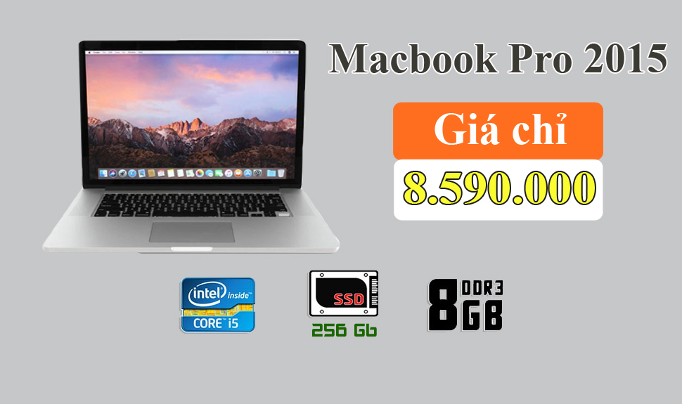 Macbook Pro 2015 chính hãng giá rẻ | Hổ trợ góp 0 đồng