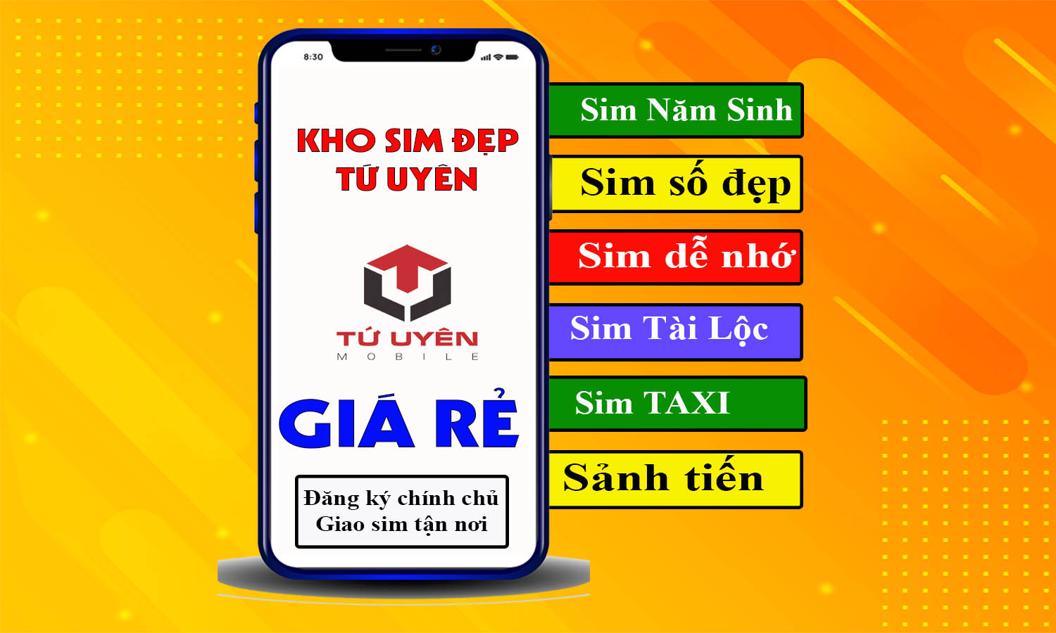 SIM Số Đẹp - Kho SIM 10k số giá từ 179k tại Sim Tứ Uyên