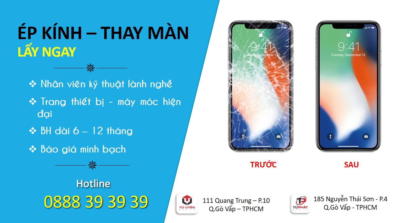 Ép kính điện thoại lấy ngay