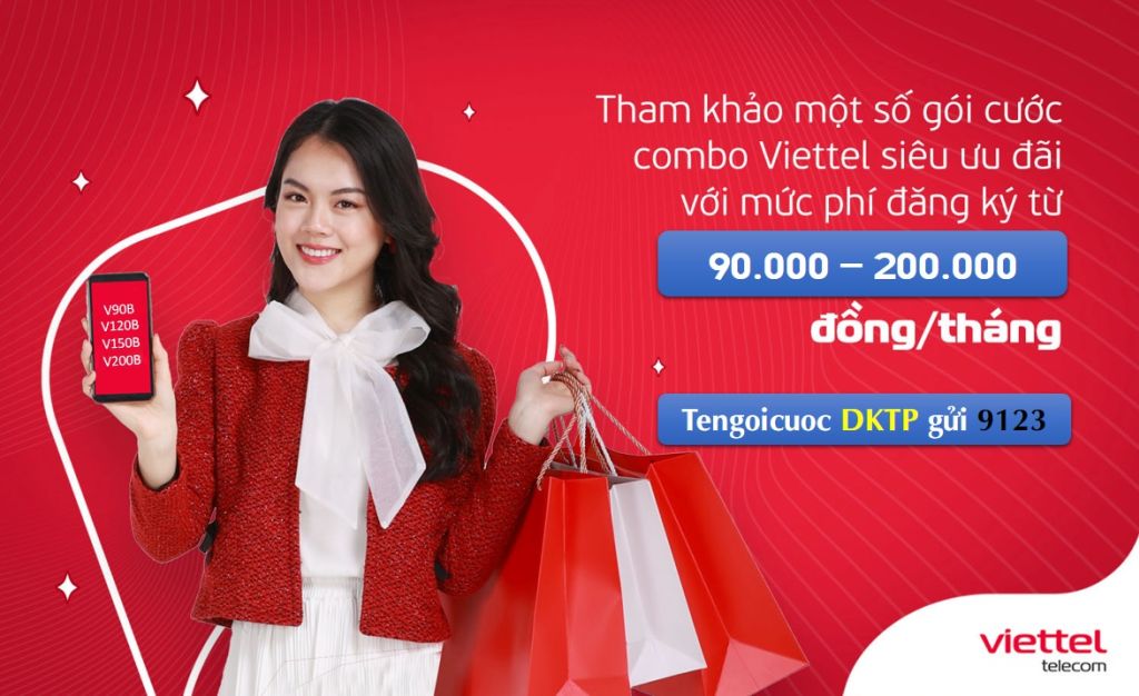 Các gói cước combo Viettel ưu đãi data thả ga vào mạng và free thoại